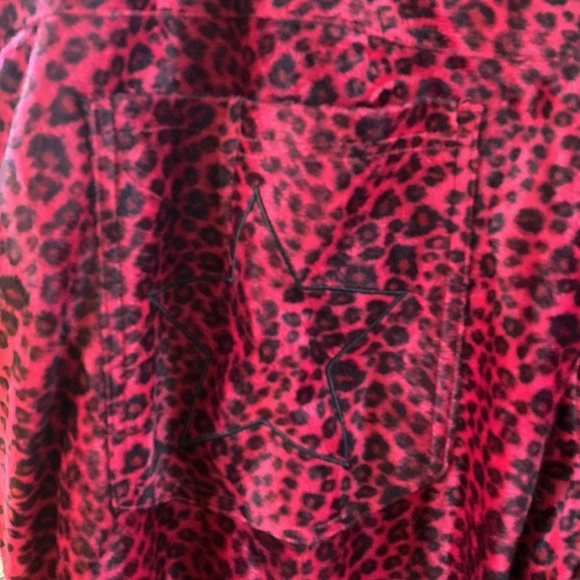 TUNNEL VISION VINTAGE VELVET ANIMAL PRINT PANTS HIPPIE ROCKABILLY PIN UP 4 XL - Picture 5 of 7